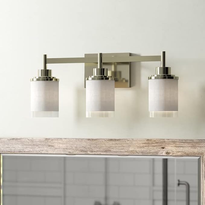 4 Pack White Linen Frosted Glass Lamp Shade Covers, 5.9in Height, 3.9in Diameter, 1.65in Fitter, Cylinder Light Fixture Lampshade, Glass Shade Replacement Globe for Chandelier Wall Sconce
