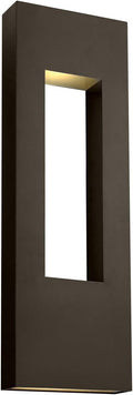 Hinkley Atlantis Extra Large Wall Mount Outdoor Lantern - Aluminum, Etched Glass Lens, LED Bulb Included, Dark Sky - Bronze Finish
