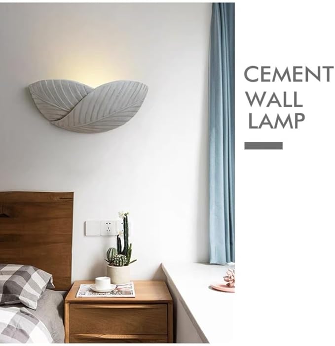Cement Wall Sconce Fixture Industrial Concrete Wall Lamp with Geometric Design E14 Hardwired Modern Wall Light for Living Room Bedroom Hallway Home Decor(Warm Light,35 * 15cm)