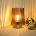 Battery Operated Lamp with Timer, Small Cozy Table Lamps for College Dorm, Aesthetic Cordless Battery Powered Decorative Lamp for Bedside Living Room Shelf Amber