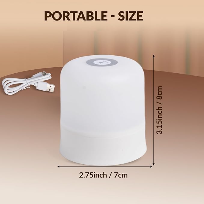 Portable Baby Night Light, 2400mAh, 3 Color Egg Light for Nursery, Rechargeable Small LED Lamp, Dimmable Touch Night Light,for Toddler,Kids,Adults