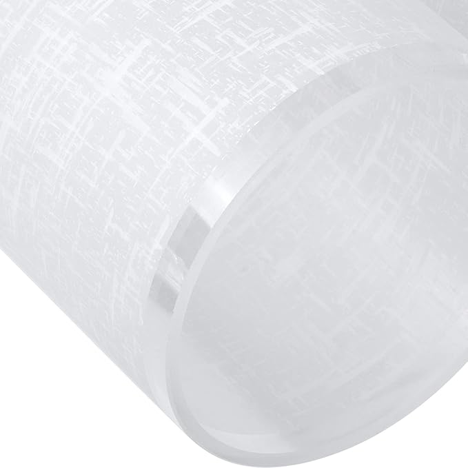 Glass Lamp Shade for Light Fixture, 6-1/16" Height 4-1/16" Diameter, 1-5/8 Inch Fitter, 2 Pack White Linen Cylinder Frosted Glass Shade Replacement Globe