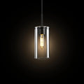 Modern Black Glass Pendant Light: Seeded Clear Glass Pendant Light over Kitchen Island - Minimalist Brass Hanging Lights with Short Tube - Height Adjustable Pendants Lighting Fixture for Dining Room