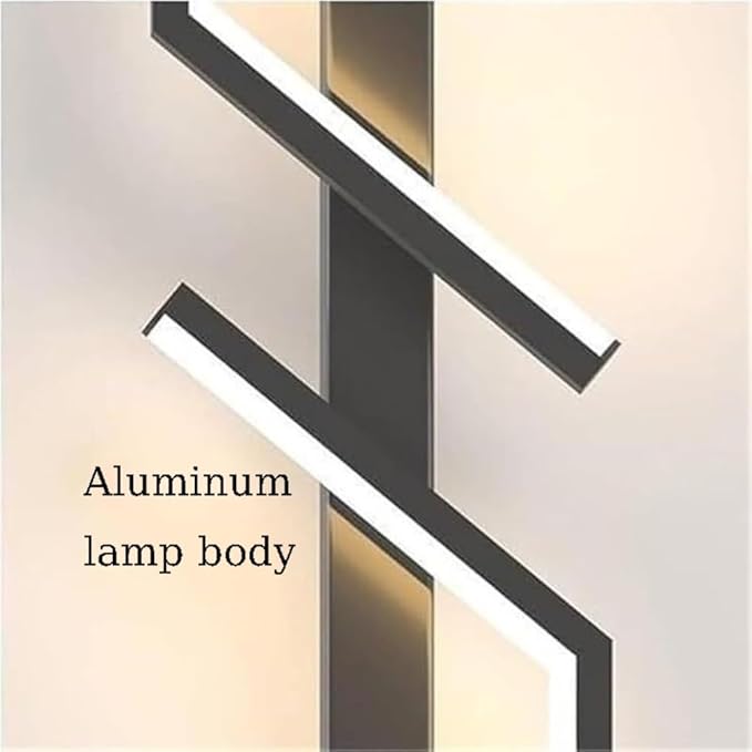 Modern Linear Wall Sconce, Minimalist Black LED Wall Light, Geometric Contemporary Wall Decor Wall Light for Living Room, Bedroom Background, Hallway Accent Lighting