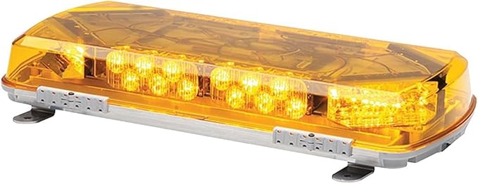 Whelen Engineering Century Series Super-LED Mini Lightbar, 16" Permanent Mount - Amber w/Clear Dome