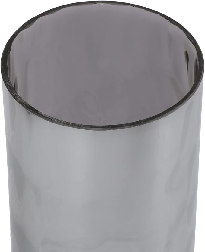 Hammered Smoke Gray Glass Lamp Shade with 1 5/8 Inch Fitter, Lighting Fixture Replacement Mirrored Glass Globe for Chandelier, Wall Sconce, Pendant Light, Water Ripple Texture, 2 Pack