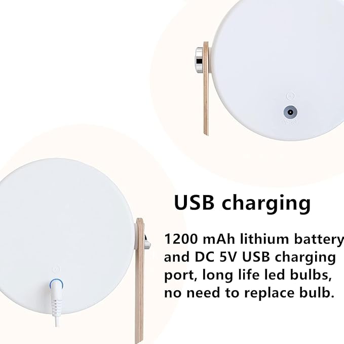 Versatile Night Light & Nursery Lamp | Creative LED Desk Light with 3-Level Dimming | USB Rechargeable, 1500mAh Battery for up to 18 Hours Runtime | Multiple Uses, 4 Colors Available (Warm Yellow)