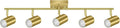 BoostArea 5 Light Track Lighting Fixtures Ceiling, Gold Kitchen Lighting Fixtures Ceiling, LED Track Lighting Kit, Rotatable Light Heads, Modern Track Lights for Kitchen/Living Room/Hallway, No Bulb