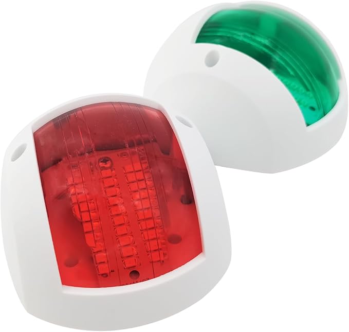 LED Navigation Side Bow Lights Plastic House Marine Boat Yacht Red & Green
