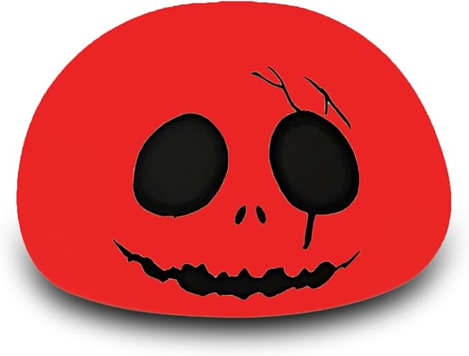 Cute Creative Christmas Skeleton Face Silicon Tap Light - Battery Powered, Multi-Color Changing, Safe and Soft for Indoor Holiday Decoration (White Skellington)