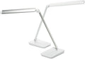 Safco 1001WH Vamp LED Modern ABS Desk Lamp with USB Port and Dimmer Switch, White