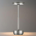 EJQ Cordless Rechargeable Table Lamps, Portable 6000mAh Battery Desk Lamp Waterproof 3 Color Stepless Dimming LED Table Light with Memory Function for Outdoor/Dinning/Patio/Restaurant (Sliver 1Pack)
