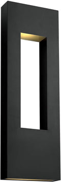 Hinkley Atlantis Extra Large Wall Mount Outdoor Lantern - LED Bulbs Included, Modern, Aluminum, Dark Sky - Satin Black Finish
