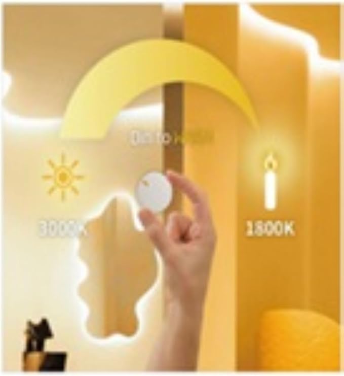 Warm Dim COB LED Tape Light – 3000K to 1800K Dim-to-Warm, Dot-Free Strip, UL Listed, Flexible LED Strip Light for Ambient & Accent Lighting 4.4w/ft 32FT Pack
