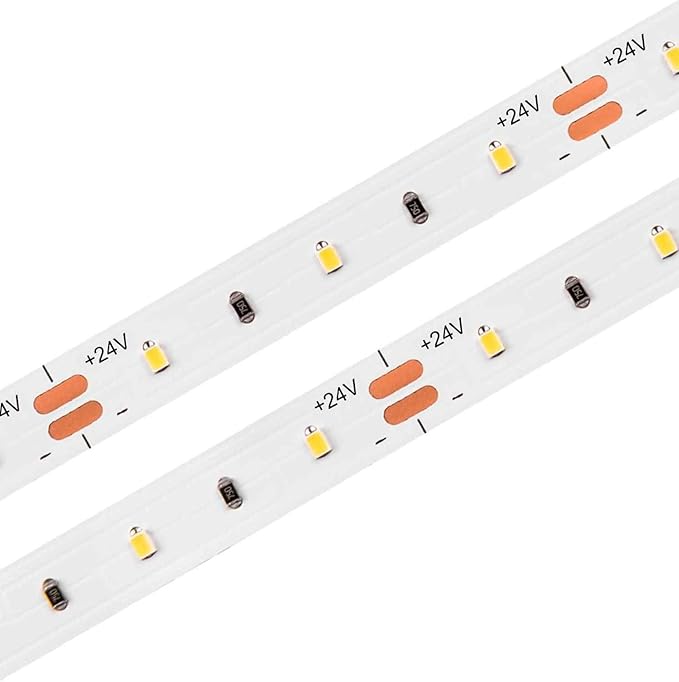 Wired4Signs Decor Indoor LED Strip Light 24V Dimmable Flexible High CRI 90+ Accent Cove Crown Molding Under Cabinet Baseboard Ambient White 5M (Natural White 4000K, 60 LEDs/m (2.6W/m))