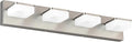 LED Vanity Light Fixture for Bathroom, 4-Light Brushed Nickel Bathroom Light Over Mirror, Modern Vanity Lighting Wall Light Fixtures