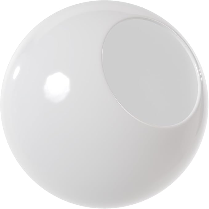 KASTLITE 6" White Acrylic Lamp Post Globe | Smooth Textured with 2.81" Neckless Opening | Manufactured in the USA | Plastic Light Cover - Not Glass