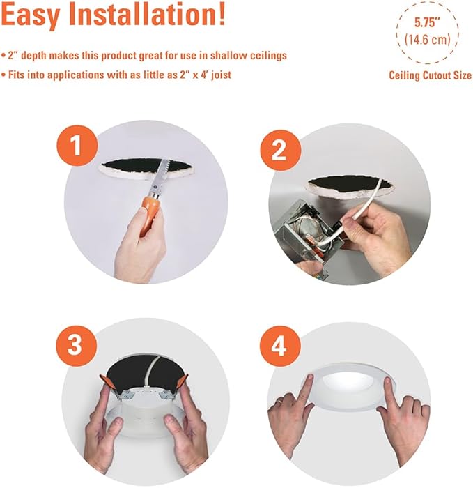 HALO RL 6-Inch Indoor/Outdoor Canless LED Downlight with Selectable Lumens and Color Temperature - RL6LS9FSD2W1EWHDM