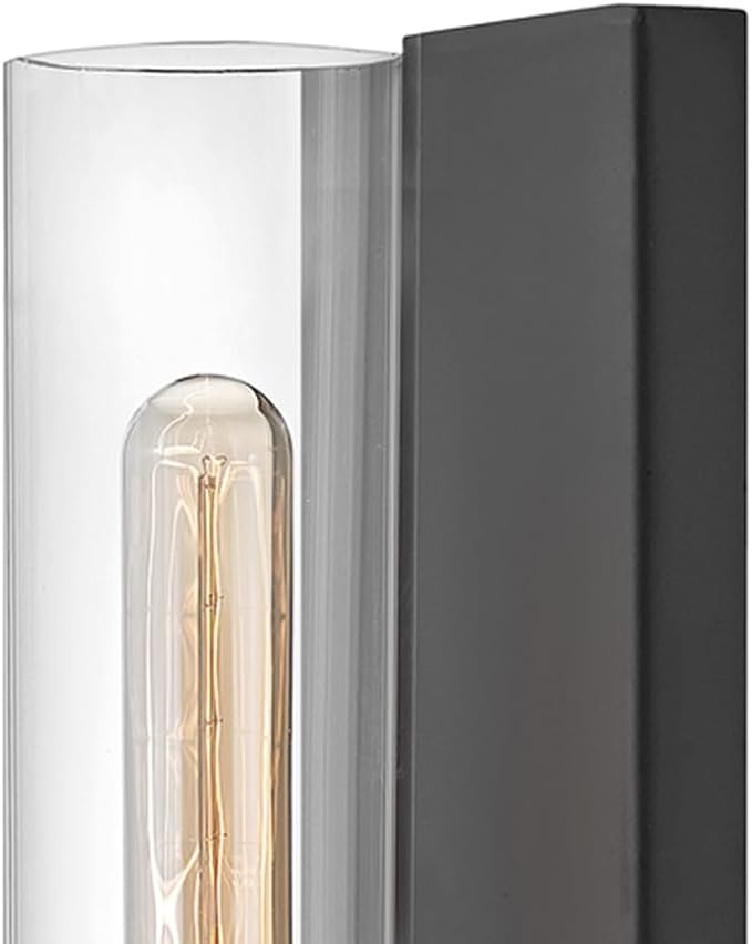 Hinkley Ryden 37850BK Indoor Wall Sconce - Sleek, Slender, Singular Light with Industrial Touches - Black