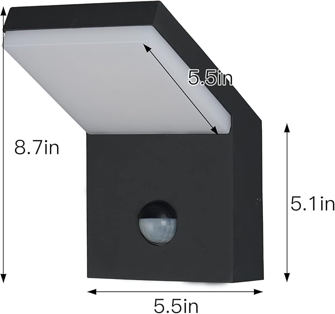 Lustrlach Motion Sensor Outdoor Light Fixtures Wall Mount,Exterior Wall Sconce, Porch Light, Garage Lights, Waterproof Motion Lights for Outside, Garden, Front Door