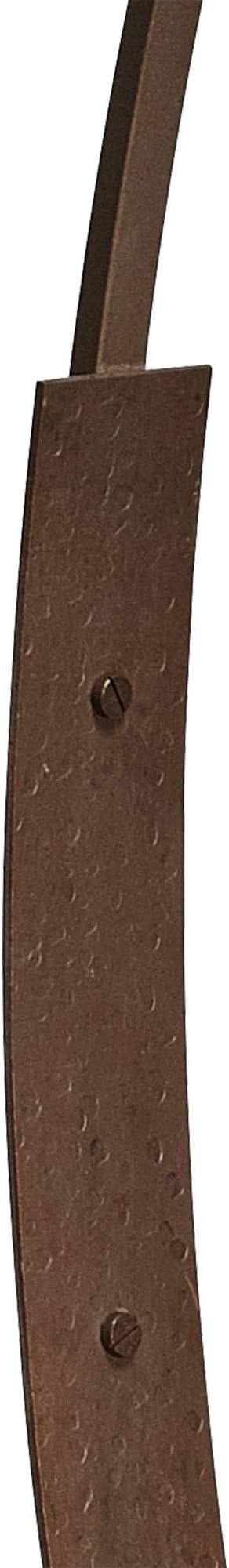 Franklin Iron Works Oak River Mission Style Arc Floor Lamp with USB Charging Port 66 1/2" Tall Dark Rust Natural Wood Base Amber Mica Drum Shade Decor for Living Room Reading House Bedroom Home