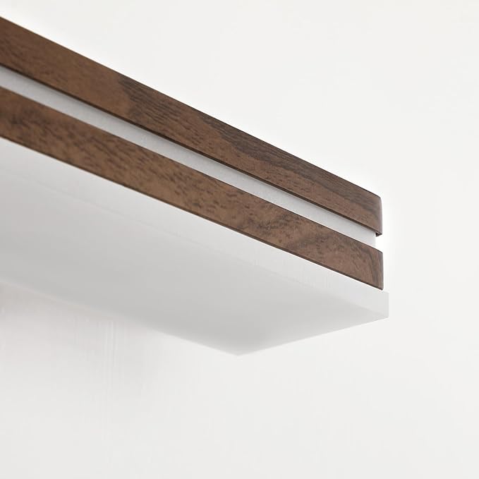 SineRise 40-Inch LED Modern Bathroom Vanity Light Bar, Brown Modern Acrylic Bathroom Wall Lighting Fixtures Over Mirror (Cool White 6000K)