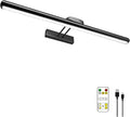 24.4" Wireless Picture Lights, Rechargeable Battery Art Display Light with Remote Control, Dimmable/Timer Off Dartboard Light, 3 Lighting Modes Full Metal Painting Display Lights (Black-1Pack)