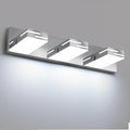 LED Modern Bathroom Vanity Light Fixtures, 3-Light 22-inch Dimmable Chrome Vanity Lights for Bathroom Lighting Fixtures Over Mirror, with 350° Rotatable Heads (Cool White 6000K)