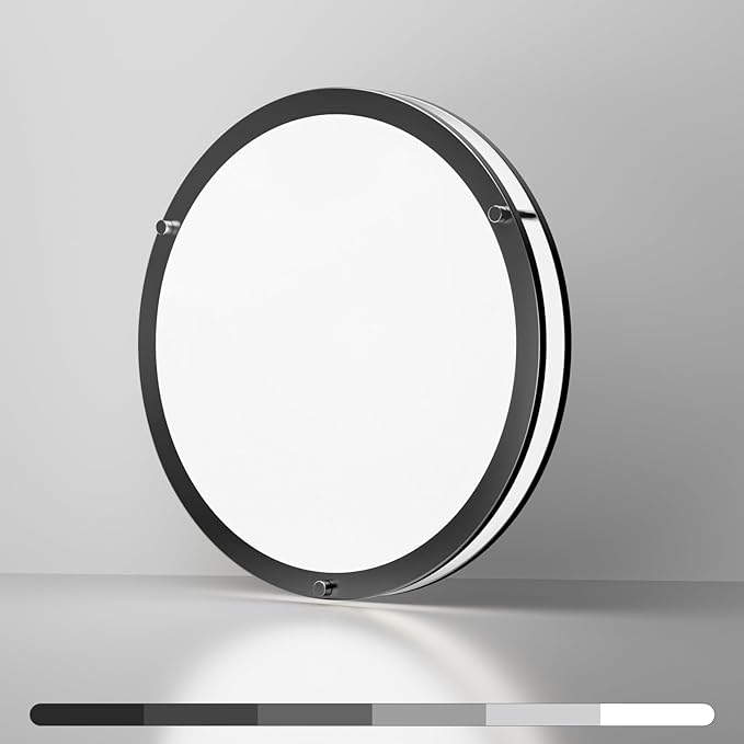 zemty 1Pack 10Inch Black LED Flush Mount Ceiling Lights, Dimmable 3000K-6500K Adjustable, 15W 1500LM Damp-Rated Light Fixture for Hallway, Kitchen, Bathroom, Closet, Laundry