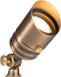 VOLT Fat Boy 12V Brass Outdoor Mini Spotlight (Bronze) with 5W 2700K Warm White 400 Lumen MR16 LED Bulb for Low Voltage Landscape Lighting of Yard, Lawn, Garden, Patio, Trees & House