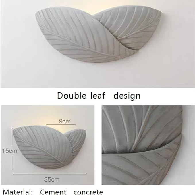 Cement Wall Sconce Fixture Industrial Concrete Wall Lamp with Geometric Design E14 Hardwired Modern Wall Light for Living Room Bedroom Hallway Home Decor(Warm Light,35 * 15cm)