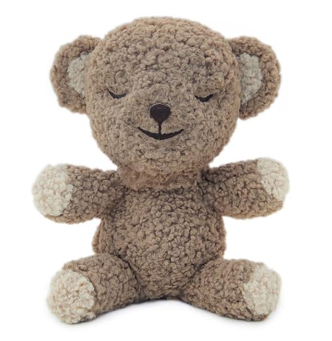 SNOObear White Noise Machine - Cry-Activated Plush Baby Sleep Soother - Cocoa Woolly