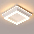 CANEOE 24W Square Hallway Light, Modern Flush Mount Led Ceiling Light,White Acrylic Close to Ceiling Lights for Bedroom Dining Room Kitchen Balcony Bathroom Aisle Ceiling Lamp (Warm White,3000K)