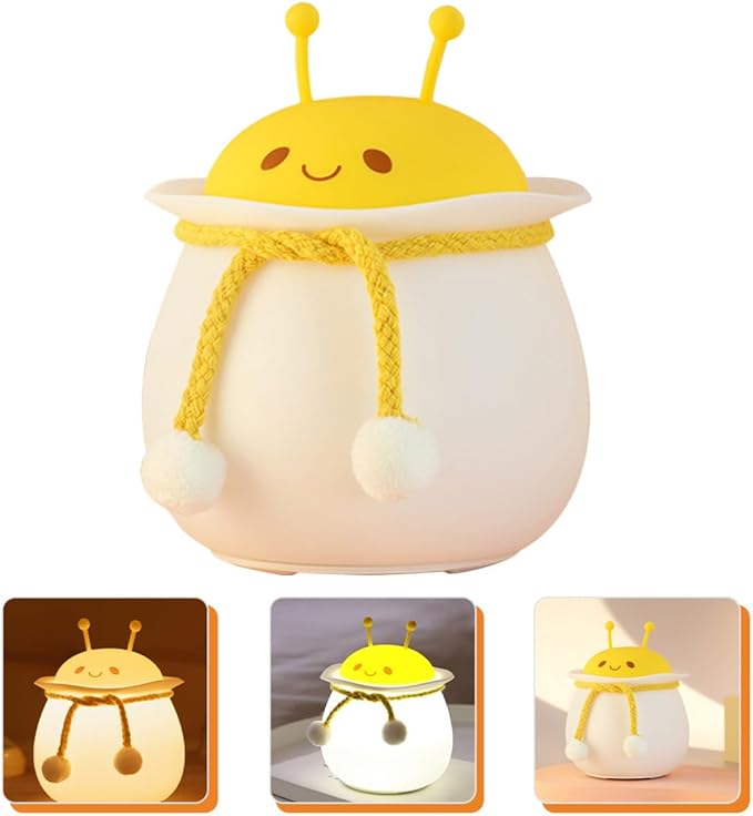 Silicone USB Rechargeable Night Light Bedside Decorative Lamp Animal Design Bedroom Soft Glow Nightlight for Nursery and Sleep