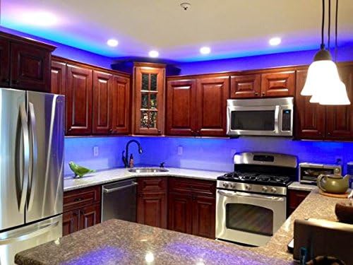 LED Lighting | Cut and Connect Series Kit: Ultra Bright | Blue | 39.5ft/ 12M Kit Under Cabinet Lighting | Accent Lighting | Dimmable | Customizable Length with Adhesive LED Strip (474 inches)