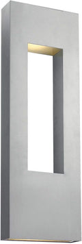 Hinkley Atlantis Extra Large Wall Mount Outdoor Lantern - Aluminum, Etched Glass Lens, LED Bulb Included, Dark Sky - Titanium Finish