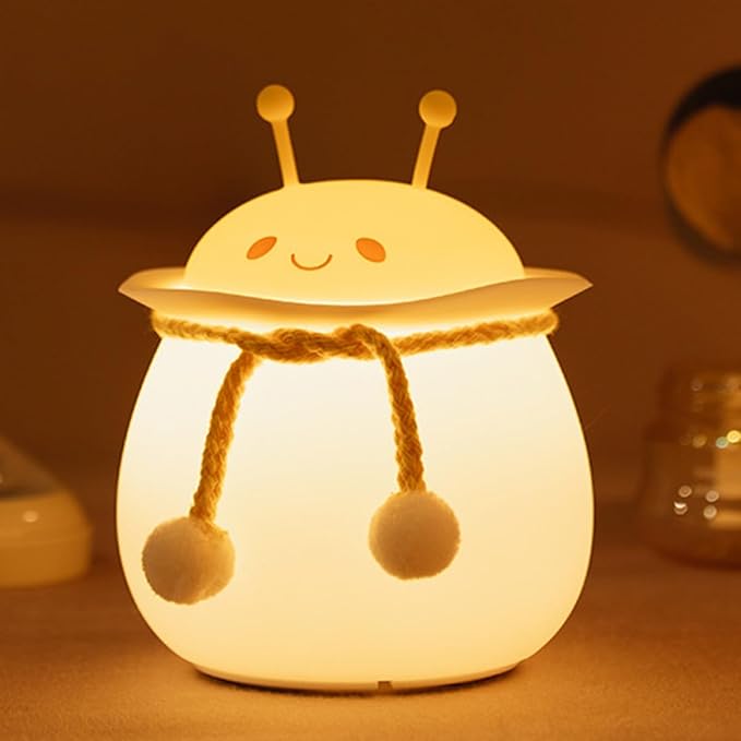 Silicone USB Rechargeable Night Light Bedside Decorative Lamp Animal Design Bedroom Soft Glow Nightlight for Nursery and Sleep