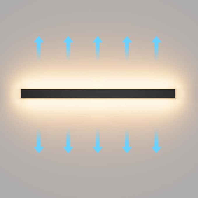 Outdoor Lights 2 Pack,Modern Outdoor Wall Light Long Strip LED Wall Sconce IP65 Anti Rust Warm Light Fixture 3000K Exterior Wall Mount Lights for Entrance, Hallway, Garage, Porch