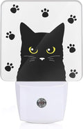 YASHILAIYA Cat Night Light,Funny Black Cat Night Lights Plug into Wall LED Dusk to Dawn Light Sensors Indoor Home Decor NightLights for Bedroom Bathroom Stairs Hallway for Girls Women