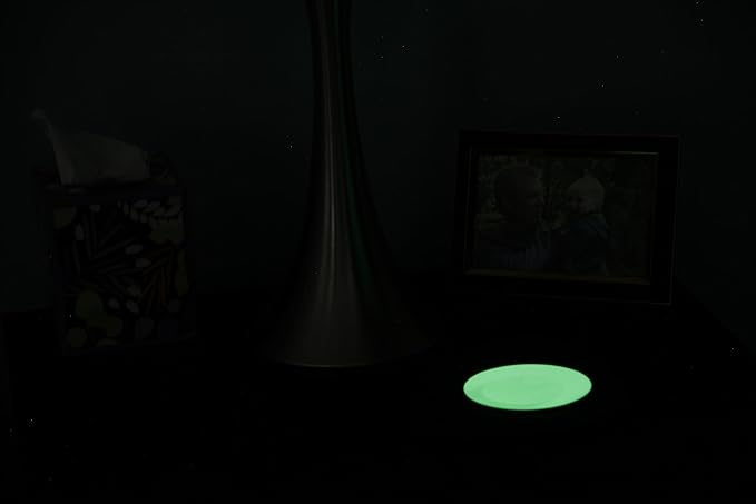 Glowster Nightlights - Rechargeable, Eco-Friendly Glow-in-The-Dark Coaster Design for Kids & Adults (4-Pack)