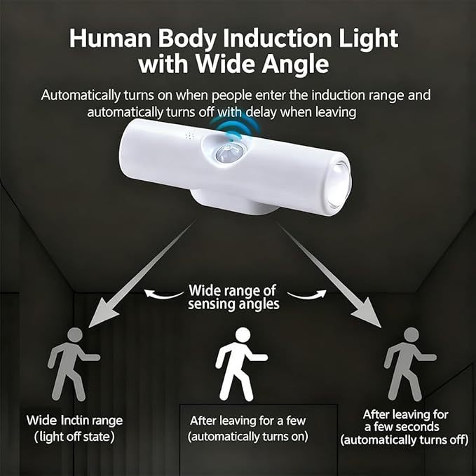 Rechargeable Smart LED Motion Sensor Ambient Light, Smart Sensor Magnetic Rechargeable LED Lights, Color Changing Motion Sensor Light, Wireless Magnetic Wall Lamp for Bedroom (2pcs 7colors white)