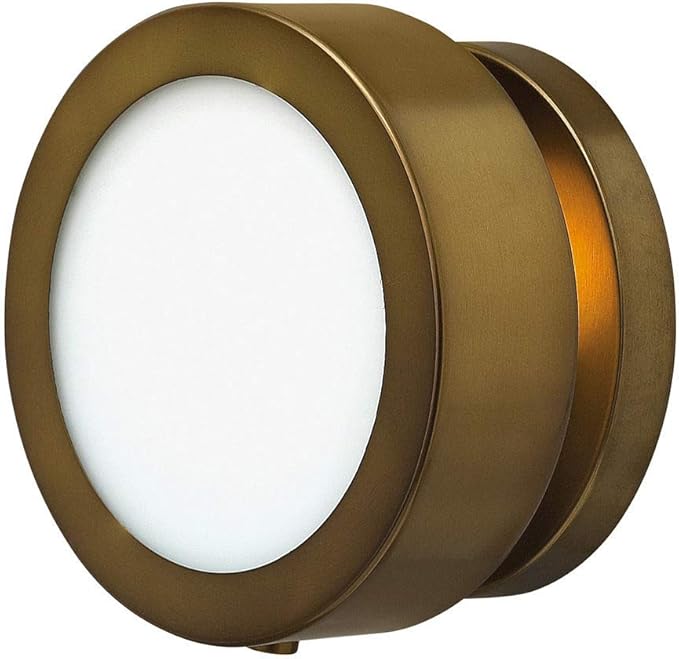 Hinkley Mercer 3650DMG Single Accent Light - Circular Mid-Century Modern Design, Blends Vintage & Glam - Heritage Brass