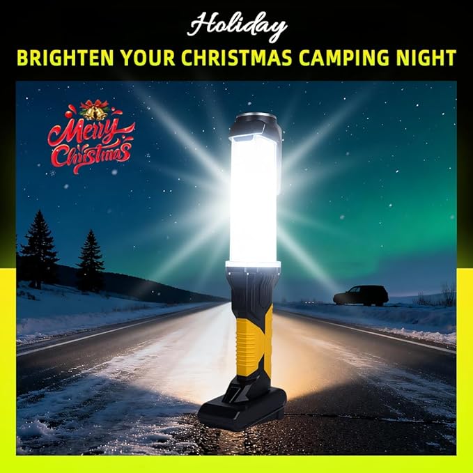 WARSUN 2PC Rechargeable 1500LM COB LED Work Light-Magnetic Hands-Free Trouble Light with Hook, IPX4 Waterproof for Garage Repair, Mens Fathers Gifts-Emergency Light Tool for Men (Yellow)