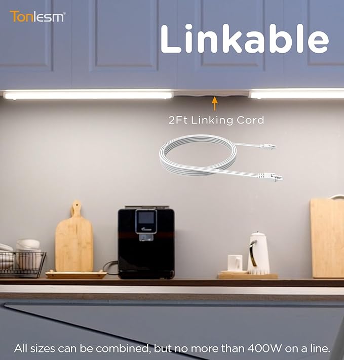 LED Under Cabinet Lighting Plug-in Or Hardwired 32 Inch 21W Super Bright,Dimmable with Dimmer,120V 5CCT 2700/3000/3500/4000/5000K, Linkable Cabinet Light,Under Counter Lights for Kitchen