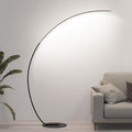 Adjustable White Light Modern 69.99 inch Arched Standing Reading Floor Lamp with Remote - Dimmable Black Led Curved Light for Bedroom and Reading Room