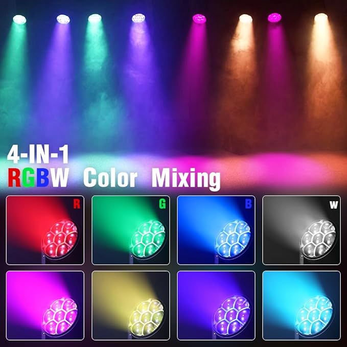BETOPPER Moving Head Light 7x40W RGBW Beam/Wash/Zoom/CTO Effect Bee Eye LED Stage Lighting Spot Lights with Sound Activated for DJs, Bars, Christmas, and Home Party Lighting,2 Packs