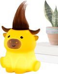 Cartoon Cattle Night Lamp - Kids Decorative Light with 2 Adjustable Brightness, 20-Minute Timer | Bedroom Nightlight for Home Bedside Nursery College Dormitory Indoor Hotel, Soft Comfortable Glow