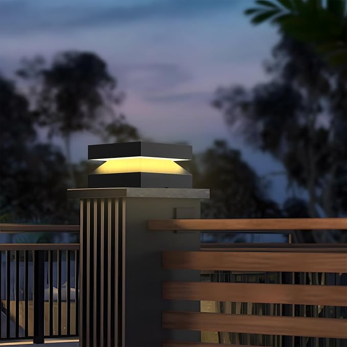 Stainless Steel Outdoor Post Lights,20X20″Outdoor Column lights,Outdoor lamp Post,12V&110-240V Hard Wired for Deck/Stone/fence /Wooden columns,Church doorpost,Modern Post light,Garden Patio light