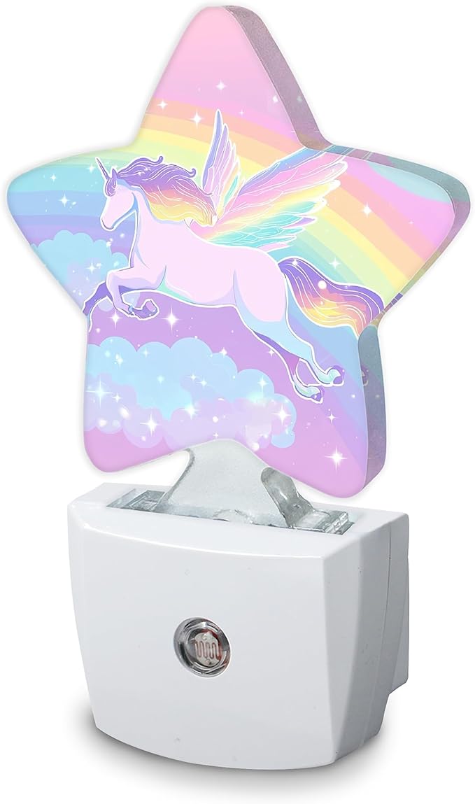 Unicorn Night Light,Rainbow Fall,Autumn Maple Leaf