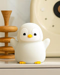 Cute Happy Penguin Night Light, Animal Lamp, Food Grade Silicone, Rechargeable, 2 Level Dimmable, Squishy Nursery Nightlight for Desk Decor, Funny Gifts Stuff for Boys Girls Baby, White Elephant Gifts